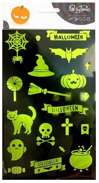Naklejki świecące ciemności Halloween NAPIS