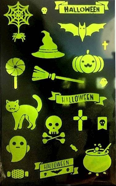 Naklejki świecące ciemności Halloween NAPIS