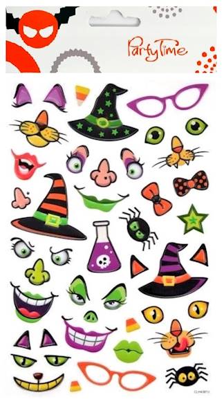 Naklejki halloweenowe wypukłe Party Time Akcesoria