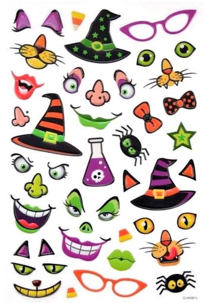 Naklejki halloweenowe wypukłe Party Time Akcesoria