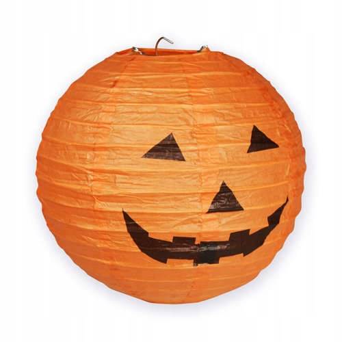 Lampion halloweenowy 20cm pomarańczowy Dynia
