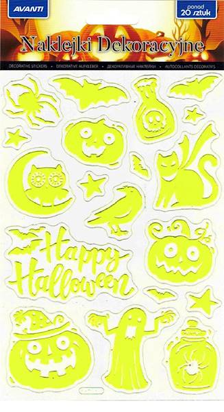 Naklejki fluorescencyjne Halloween Happy