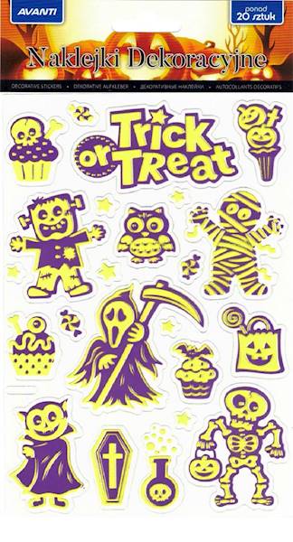 Naklejki fluorescencyjne Halloween Strachy