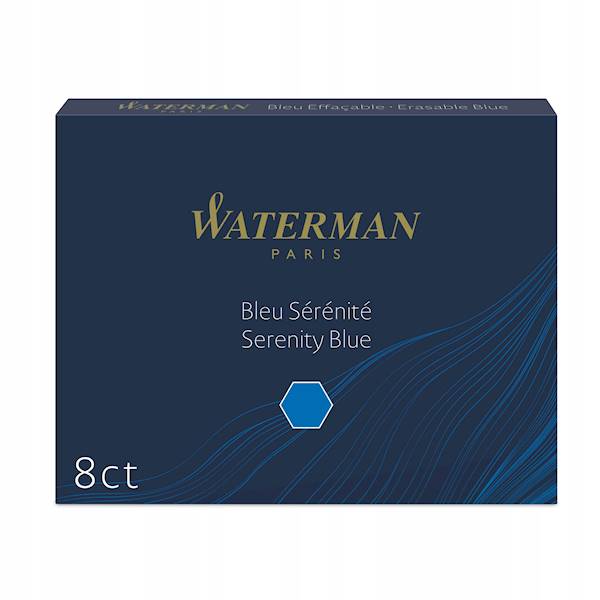 Naboje do pióra WATERMAN niebieskie op./8szt.