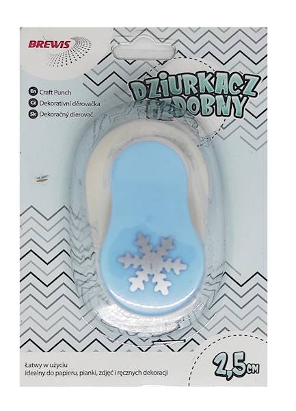 Dziurkacz ozdobny Brewis 2,5cm Płatek śniegu wzór1