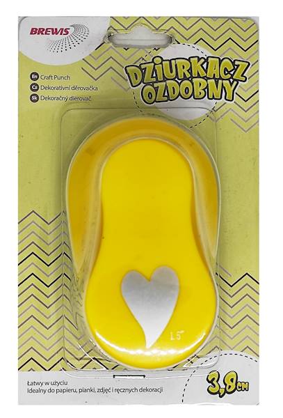 Dziurkacz ozdobny Brewis 3,8cm Serce wzór 1