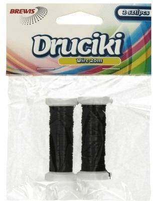 Druciki florystyczne Brewis 20m 2szt. Czarne