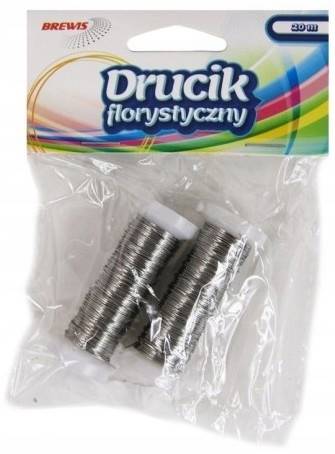 Druciki florystyczne Brewis 20m 2szt. Srebrne