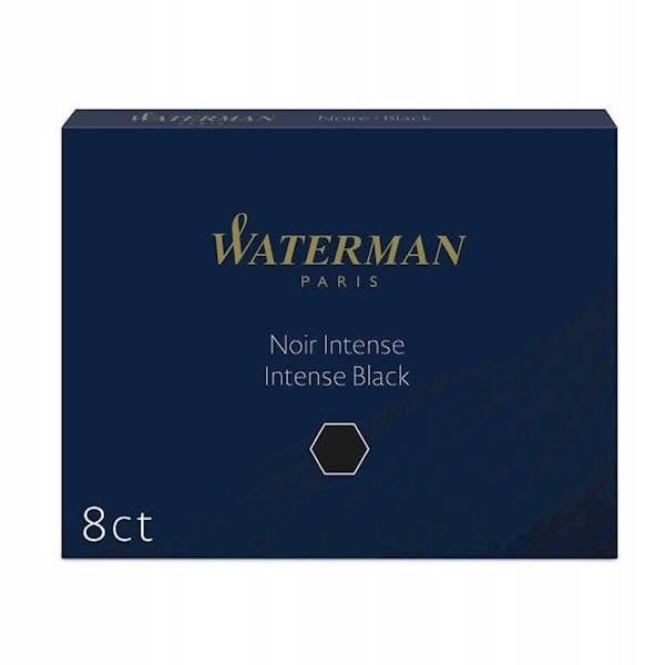 Naboje do pióra WATERMAN Czarne 8szt./op.