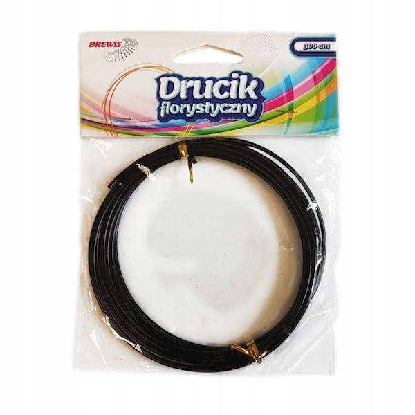 Drucik florystyczny Brewis 3mx2mm Czarne