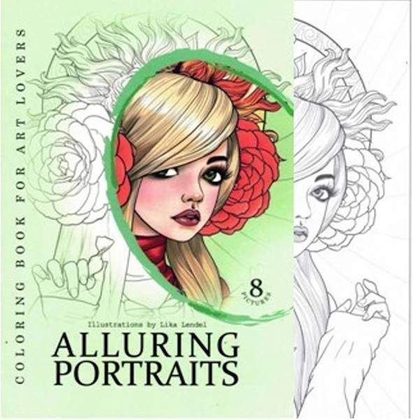 Kolorowanka kreatywna A4 Portraits zielona FRESH