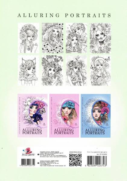 Kolorowanka kreatywna A4 Portraits zielona FRESH