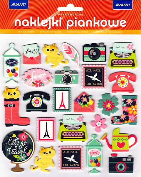 Naklejki dekoracyjne piankowe AVANTI. Retro