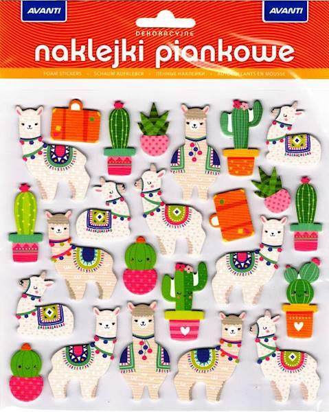 Naklejki dekoracyjne piankowe AVANTI. Lamy