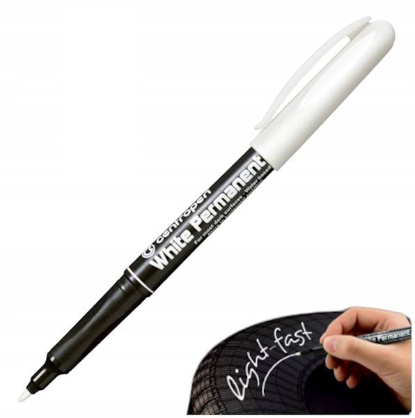 Marker Permanentny White Biały 1,2mm Centropen 