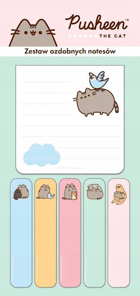Notes ozdobny, zakładki Pusheen Majewski