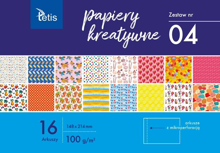 Papiery kreatywne A5/16K Tetis zestaw 04