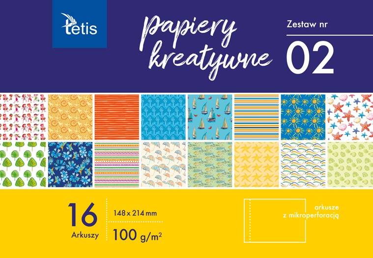Papiery kreatywne A5/16K Tetis zestaw 02