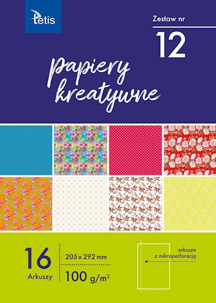 Papiery kreatywne A4/16K Tetis zestaw 12
