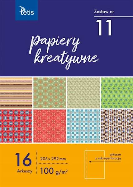 Papiery kreatywne A4/16K Tetis zestaw 11