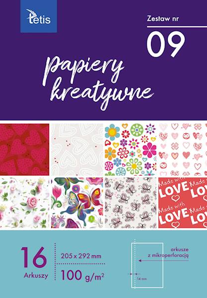 Papiery kreatywne A4/16K Tetis zestaw 09