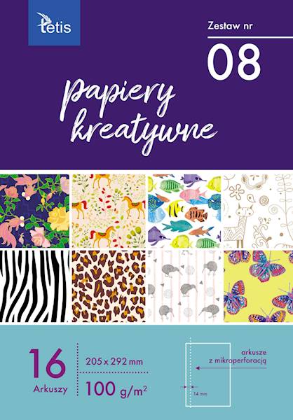 Papiery kreatywne A4/16K Tetis zestaw 08