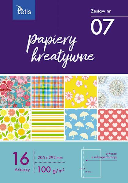 Papiery kreatywne A4/16K Tetis zestaw 07