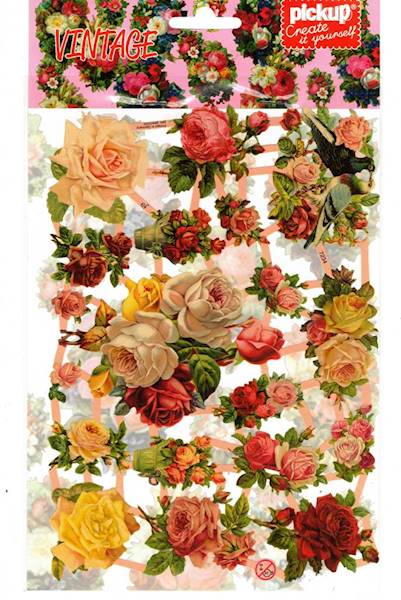 Arkusz Vintage 16,5x23,5cm Kwiaty Róże