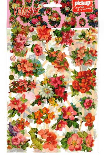 Arkusz Vintage 16,5x23,5cm Kwiaty 