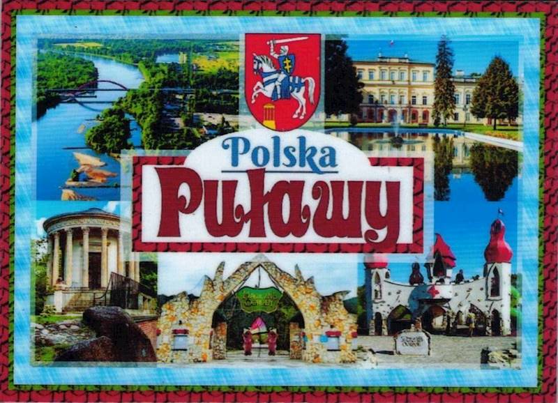 Magnes na lodówkę Zabytki Puławy 95x69mm wzór 27