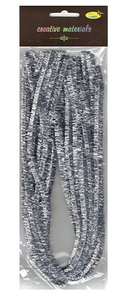Druciki kreatywne 0,9x50cm 10szt. metal. srebrny