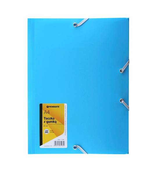 Teczka A4 z gumką PVC PP-101 niebieska PENMATE