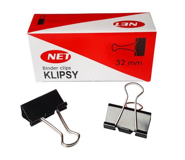 klip biurowy NET 32mm (opak.12szt.)
