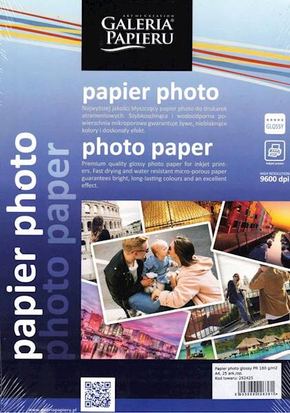 Papier Foto GP 180g A4 25 arkuszy błyszczący