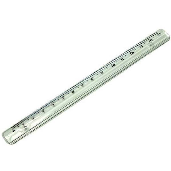 linijka 15cm Pratel wąska transparentna