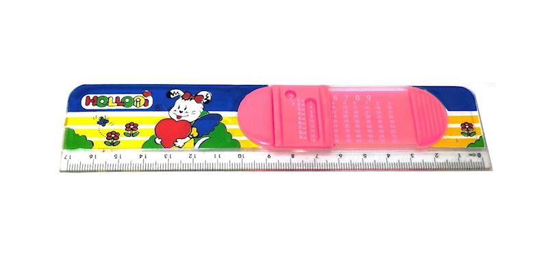 linijka 17cm z tabliczką mnożenia SDM różowo-nieb