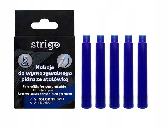 Naboje niebieskie Strigo 5szt./op wymazywalne