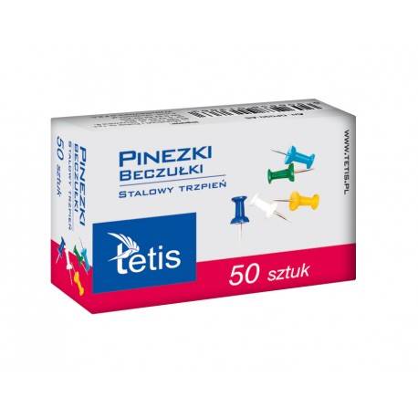 Pinezki tablicowe Tetis 50szt