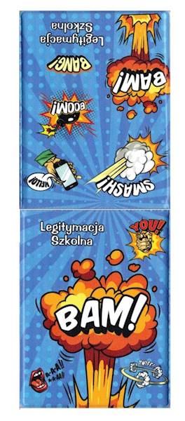 Okładka na legitymację szkolną. Smash! Bam! Boom!