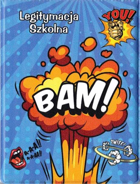 Okładka na legitymację szkolną. Smash! Bam! Boom!