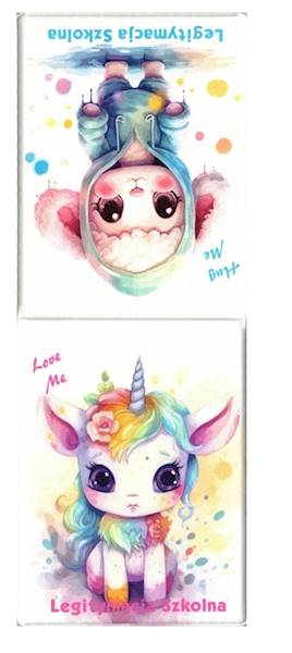 Okładka na legitymację szkolną. Cute Unicorn Sheep