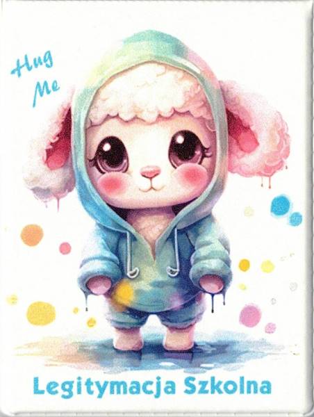 Okładka na legitymację szkolną. Cute Unicorn Sheep