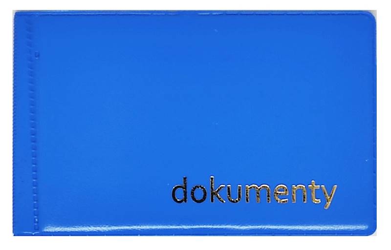 Okładka na dokumenty DUO PVC niebieska