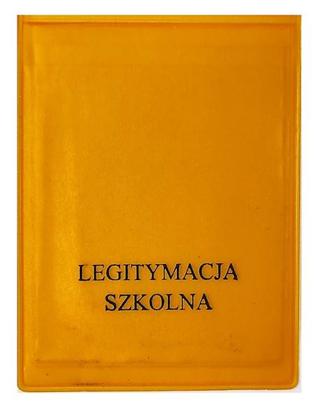 Okładka na Legitymację Szkolną transparent żółta