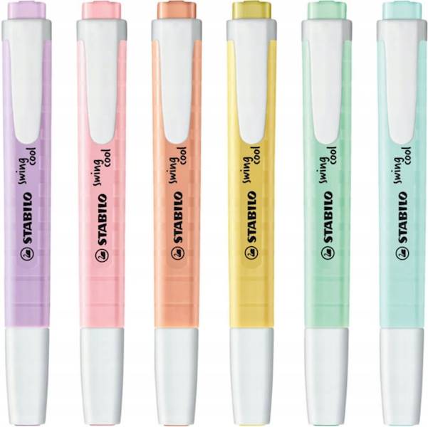 Zakreślacz Stabilo Swing Cool etui 6 kolory Pastel