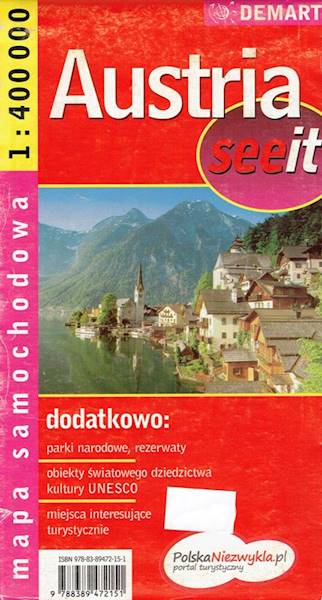 Mapa samochodowa Austria 1:400 000 DEMART
