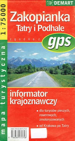 Mapa turystyczna Zakopianka 1:75 000 w.2007