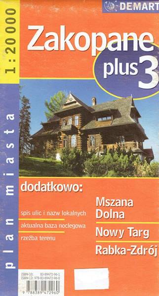 Plan miasta Zakopane 1:20 000 w.2006/2009 DEMART