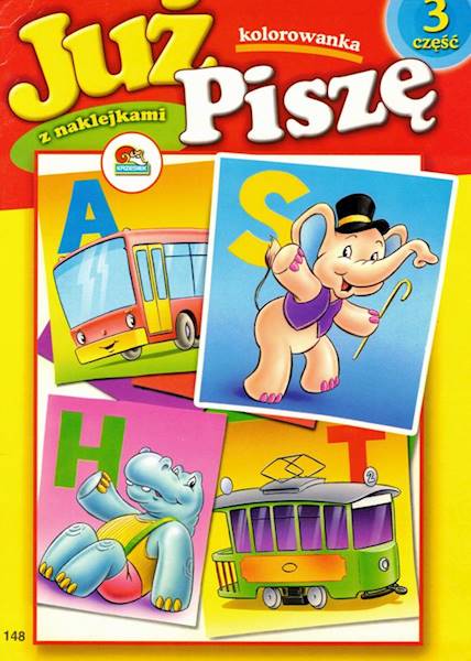 Już piszę cz.3 kolorowanka z naklejkami KRZYSIEK