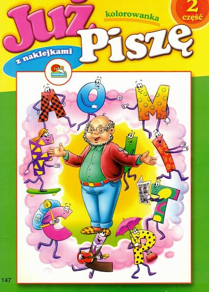 Już piszę cz.2 kolorowanka z naklejkami KRZYSIEK